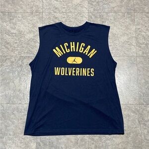Michigan Wolverines The Players Trunk Team Issued Jordan Sleeveless Tank Shirt